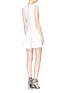 Back View - Click To Enlarge - ALICE & OLIVIA - 'Kimbriella' square plunge neck flare dress