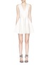 Main View - Click To Enlarge - ALICE & OLIVIA - 'Kimbriella' square plunge neck flare dress
