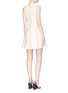 Back View - Click To Enlarge - ALICE & OLIVIA - 'Michele' organza embroidery box pleat shirt dress