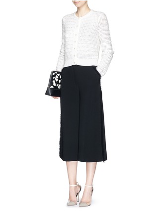 Figure View - Click To Enlarge - ALICE & OLIVIA - Glass pearl embellished wool cardigan