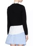 Back View - Click To Enlarge - ALICE & OLIVIA - Faux layer sweater shirt