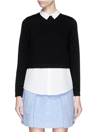 Main View - Click To Enlarge - ALICE & OLIVIA - Faux layer sweater shirt