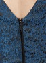 Detail View - Click To Enlarge - ALICE & OLIVIA - 'Mercy' plunge V-neck jacquard flounce dress