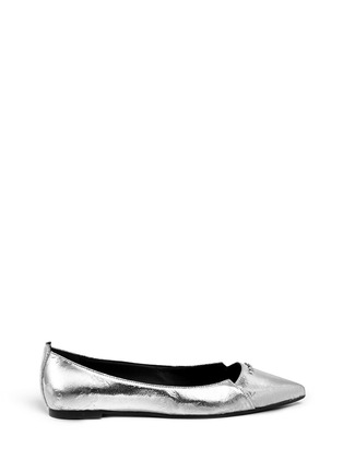 Main View - Click To Enlarge - MC Q SHOES - 'Cat' metallic leather flats