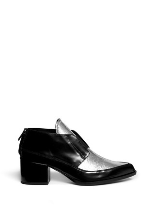 Main View - Click To Enlarge - MC Q SHOES - 'Misty' metallic foil leather booties