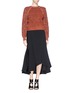 Detail View - Click To Enlarge - GIVENCHY - V-back mélange wool knit sweater