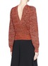 Back View - Click To Enlarge - GIVENCHY - V-back mélange wool knit sweater