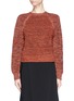 Main View - Click To Enlarge - GIVENCHY - V-back mélange wool knit sweater
