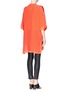Back View - Click To Enlarge - GIVENCHY - Oversized satin trim crepe T-shirt dress