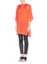 Figure View - Click To Enlarge - GIVENCHY - Oversized satin trim crepe T-shirt dress