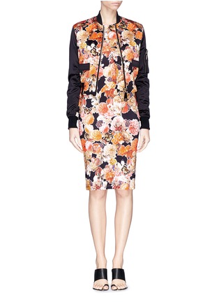Detail View - Click To Enlarge - GIVENCHY - Floral butterfly print jersey dress