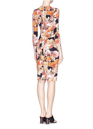 Back View - Click To Enlarge - GIVENCHY - Floral butterfly print jersey dress