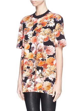 Front View - Click To Enlarge - GIVENCHY - Floral butterfly print T-shirt