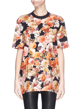 Main View - Click To Enlarge - GIVENCHY - Floral butterfly print T-shirt