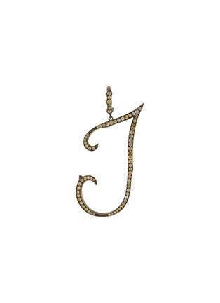 Main View - Click To Enlarge - LC COLLECTION JEWELLERY - Diamond 18k white gold letter pendant – J