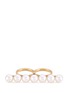 Main View - Click To Enlarge - TASAKI - 'Balance' Akoya pearl 18k yellow gold two finger ring