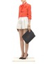 Figure View - Click To Enlarge - ST. JOHN - Detachable scarf silk-blend blouse