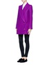Front View - Click To Enlarge - STELLA MCCARTNEY - Oversized lapel wool coat