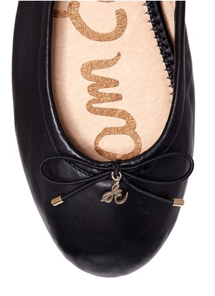 Detail View - Click To Enlarge - SAM EDELMAN - Felicia leather ballerina flats