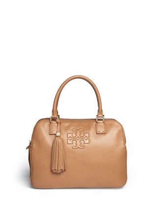 Main View - Click To Enlarge - TORY BURCH - 'Thea' triple zip compartment leather bag