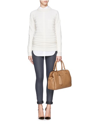 Figure View - Click To Enlarge - TORY BURCH - 'Thea' triple zip compartment leather bag