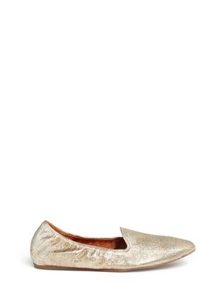 Main View - Click To Enlarge - LANVIN - Metallic leather slip-ons