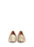 Figure View - Click To Enlarge - LANVIN - Metallic leather slip-ons