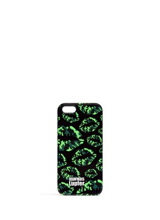 Main View - Click To Enlarge - MARKUS LUPFER - Camouflage smacker lip print iPhone 5/5S case
