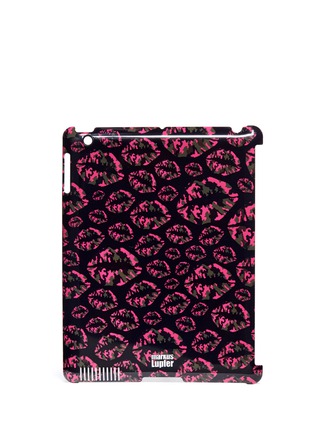 Main View - Click To Enlarge - MARKUS LUPFER - Camouflage smacker lip print iPad hard cover