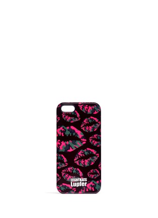 Main View - Click To Enlarge - MARKUS LUPFER - Camouflage smacker lip print iPhone 5/5S case