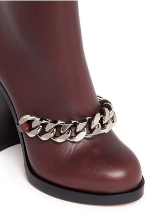 Detail View - Click To Enlarge - GIVENCHY - Chain leather ankle boots