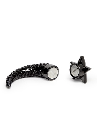 Detail View - Click To Enlarge - GIVENCHY - Star crystal shark tooth magnetic single earring