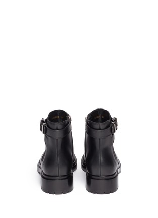 Back View - Click To Enlarge - SERGIO ROSSI - Leather biker Chelsea boots