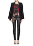 Figure View - Click To Enlarge - ALICE & OLIVIA - 'Vicky' back twist keyhole floral top