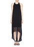 Main View - Click To Enlarge - ALICE & OLIVIA - 'Lisk' leather trim open back dress