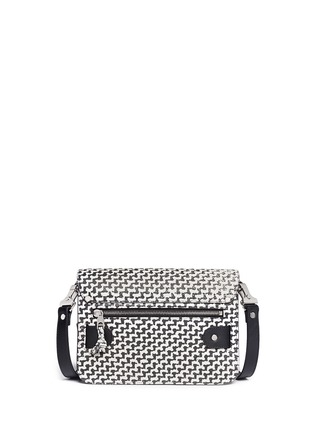 Back View - Click To Enlarge - PROENZA SCHOULER - PS11 mini tweed print leather bag