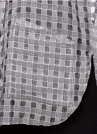 Detail View - Click To Enlarge - THEORY - 'Blair' sheer check plaid shirt