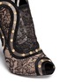Detail View - Click To Enlarge - RENÉ CAOVILLA - 'Cannes' crystal strap lace mesh booties