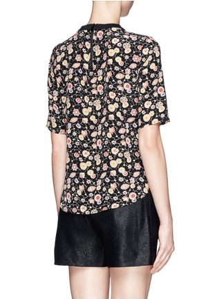 Back View - Click To Enlarge - ELIZABETH AND JAMES - 'Floral Piper' print silk top