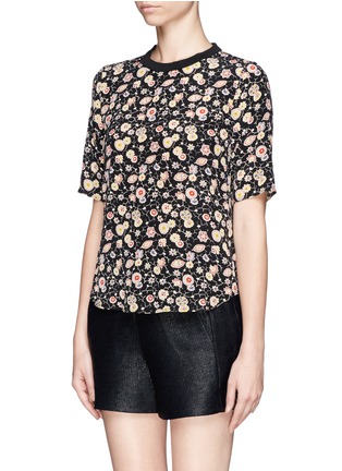 Front View - Click To Enlarge - ELIZABETH AND JAMES - 'Floral Piper' print silk top