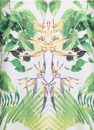 Detail View - Click To Enlarge - ALICE & OLIVIA - 'Trina' sunburst balm print open back dress