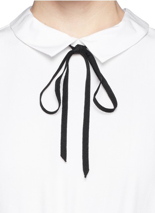 Detail View - Click To Enlarge - ALICE & OLIVIA - Neck tie box pleat dress