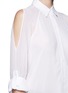 Detail View - Click To Enlarge - ALICE & OLIVIA - 'Gibson' sheer open shoulder blouse