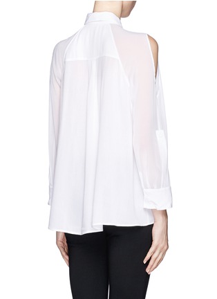 Back View - Click To Enlarge - ALICE & OLIVIA - 'Gibson' sheer open shoulder blouse