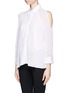 Front View - Click To Enlarge - ALICE & OLIVIA - 'Gibson' sheer open shoulder blouse