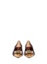 Figure View - Click To Enlarge - SERGIO ROSSI - 'Glam' jewel toe metallic lurex flats