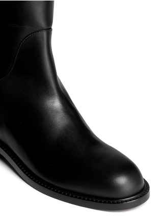 Detail View - Click To Enlarge - GIVENCHY - Shark tooth turn lock leather riding boots