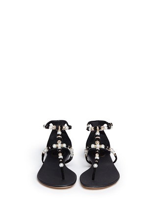 Figure View - Click To Enlarge - RENÉ CAOVILLA - Floral bead faux pearl flat sandals