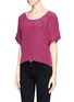 Front View - Click To Enlarge - ELIZABETH AND JAMES - 'Gale' silk crepe top