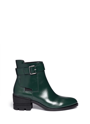 Main View - Click To Enlarge - ALEXANDER WANG - 'Martine' leather buckle Chelsea boots